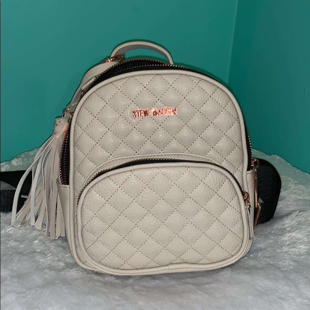 Steve Madden Beige Mini Backbag